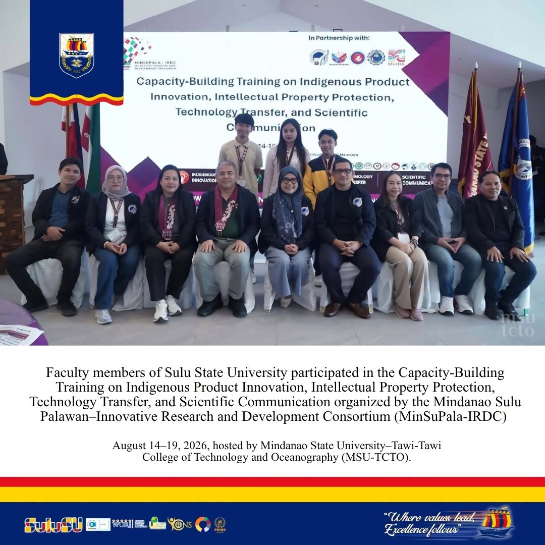 SULUSU PARTICIPATES IN MINSUPALA-IRDC CAPACITY-BUILDING TRAINING ON INNOVATION, INTELLECTUAL PROPERTY, AND TECHNOLOGY TRANSFER