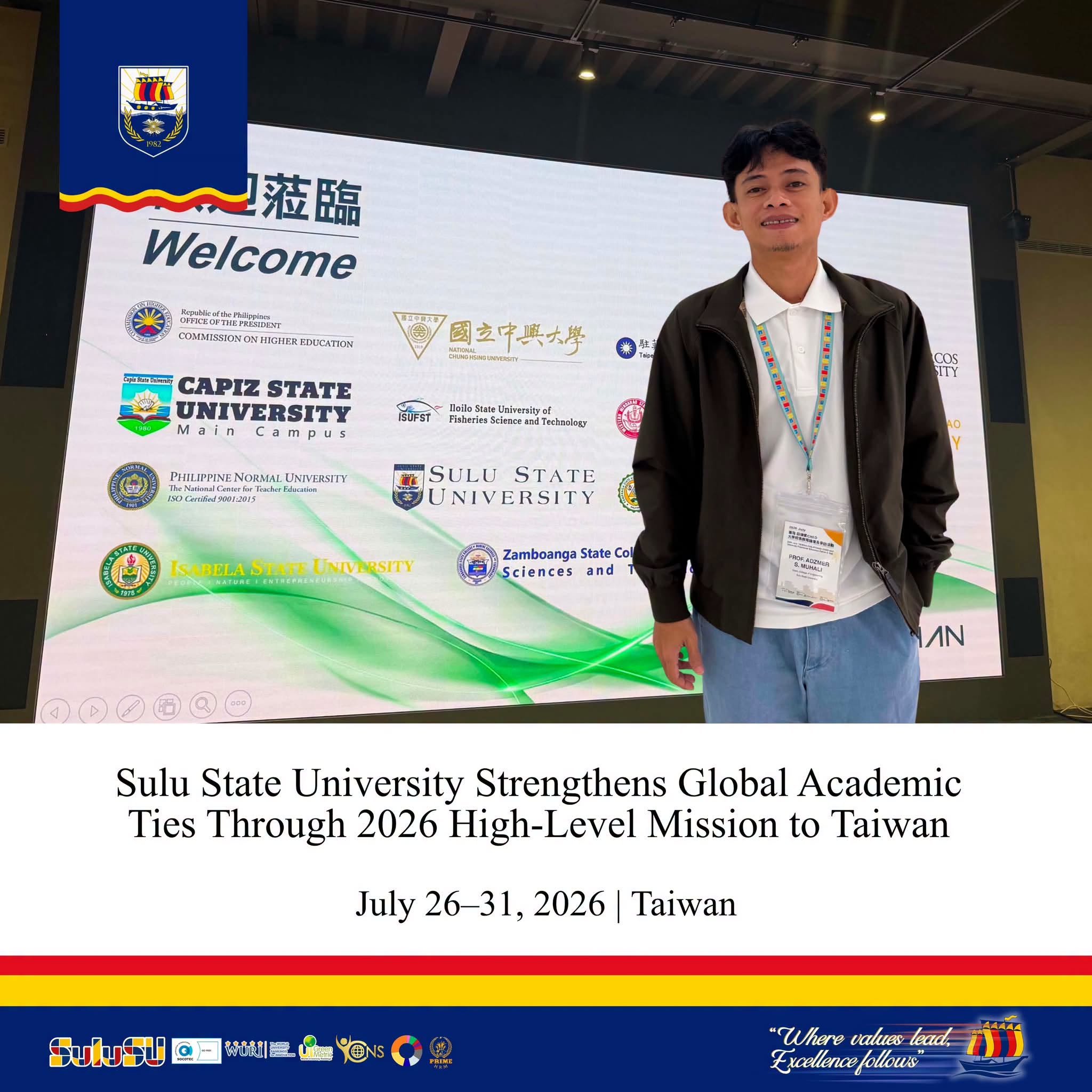 Sulu State University Strengthens Global Academic Ties Through 2026 High-Level Mission to Taiwan