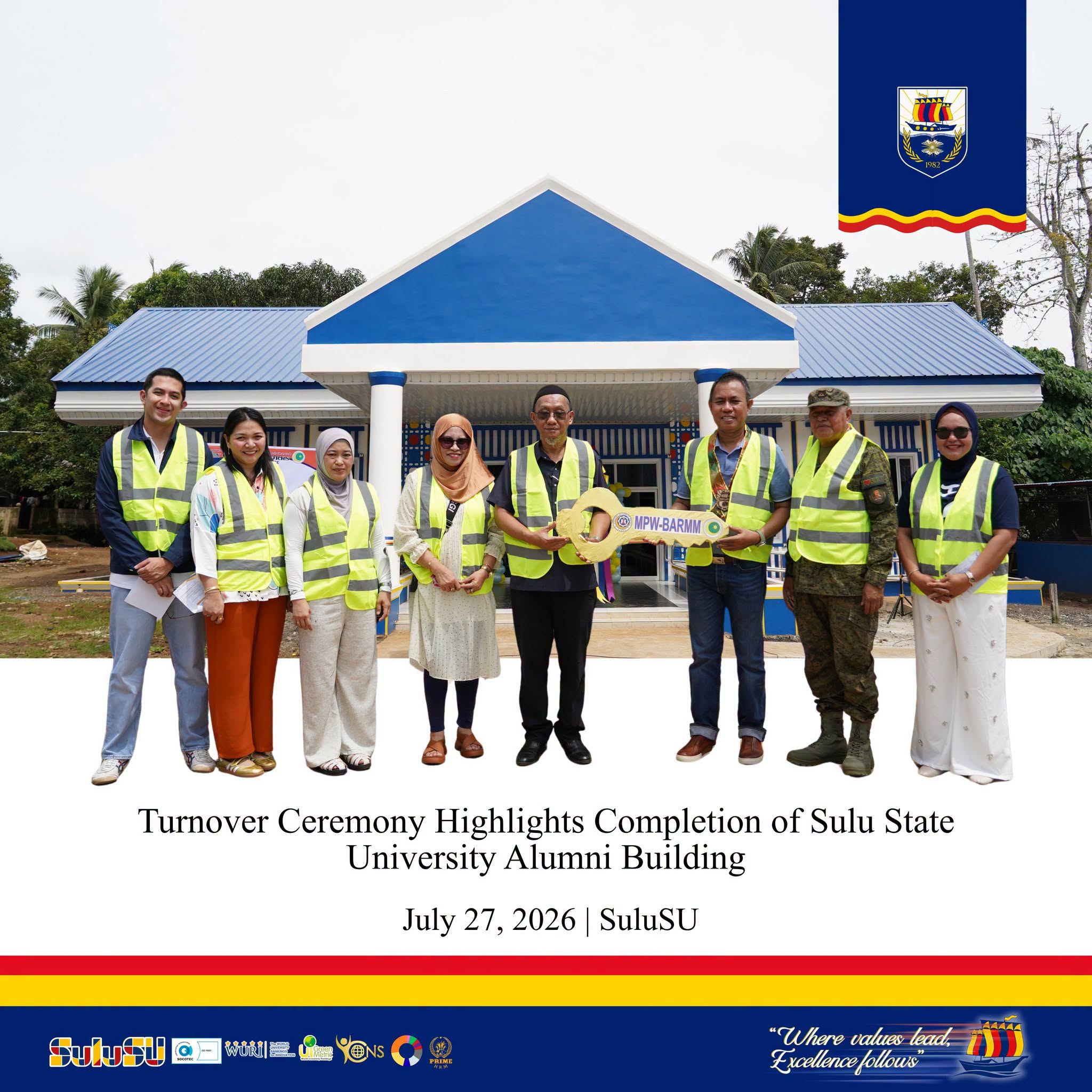 Turnover Ceremony Highlights Completion of Sulu State University Alumni Building