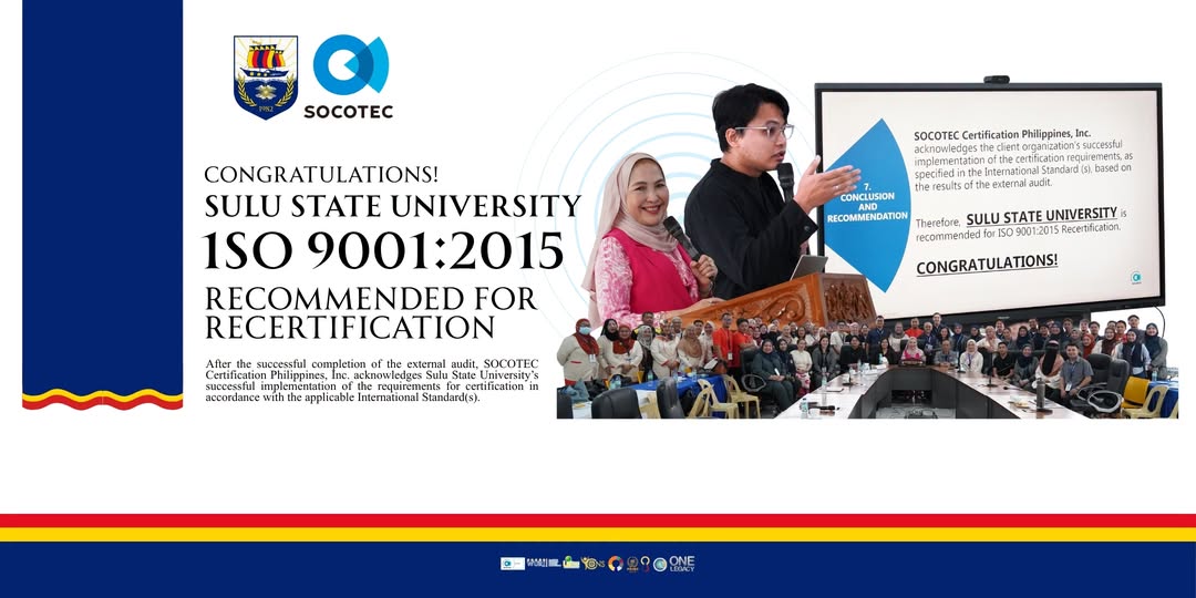 CONGRATULATIONS | SuluSU Recommended for ISO 9001:2015 Recertification