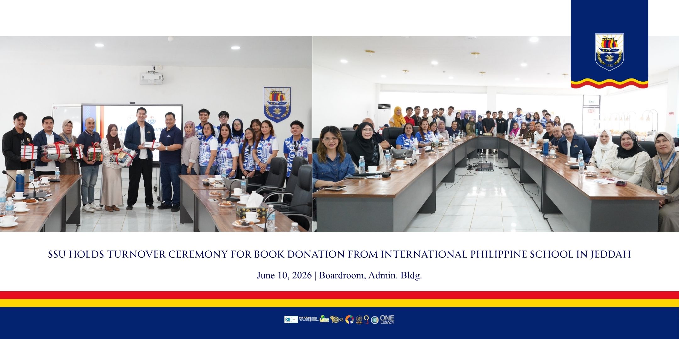 SSU HOLDS TURNOVER CEREMONY FOR BOOK DONATION FROM INTERNATIONAL PHILIPPINE SCHOOL IN JEDDAH
