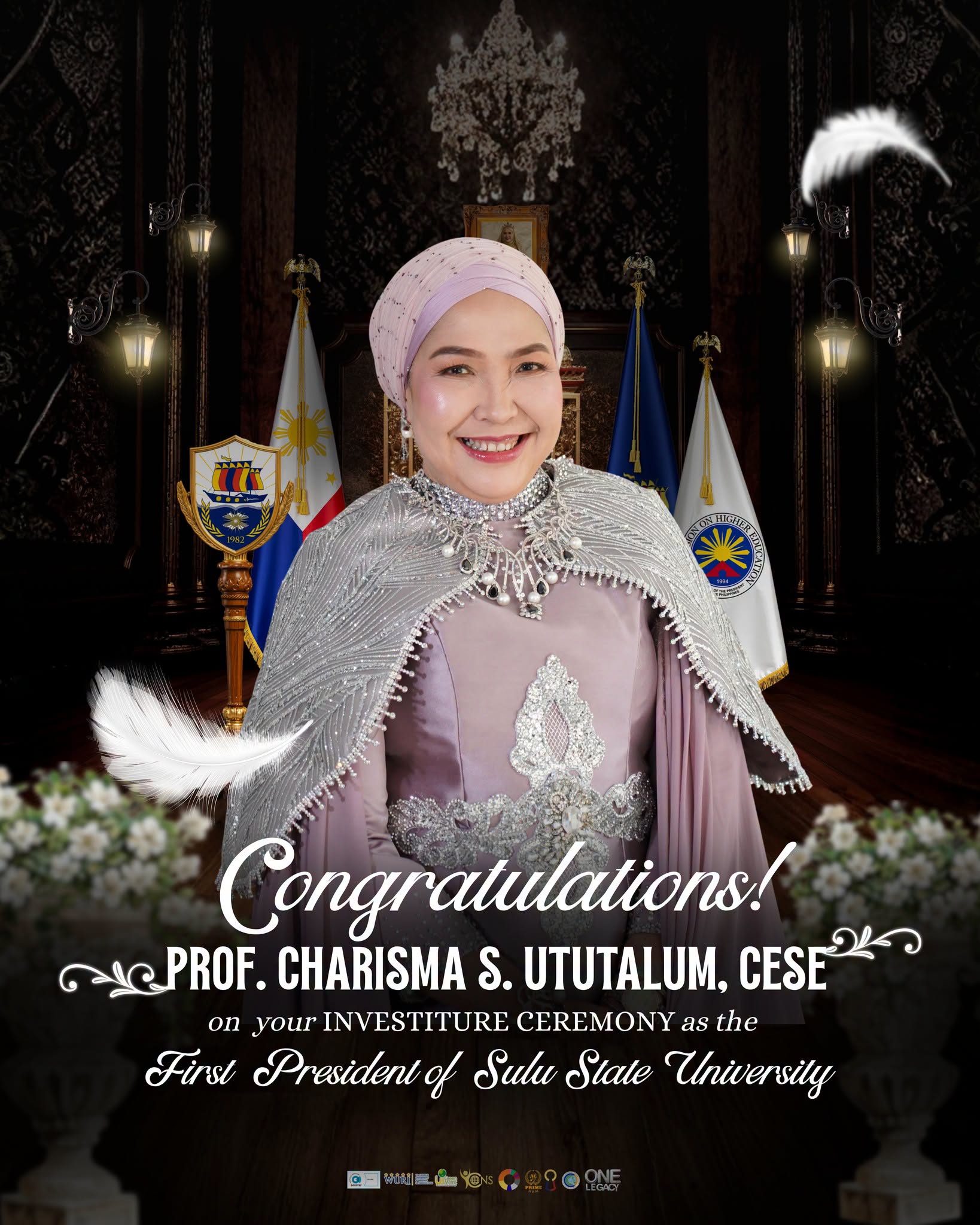 Congratulations, Prof. Charisma Samparani Ututalum, CESE on your Investiture Ceremony as the First President of Sulu State University