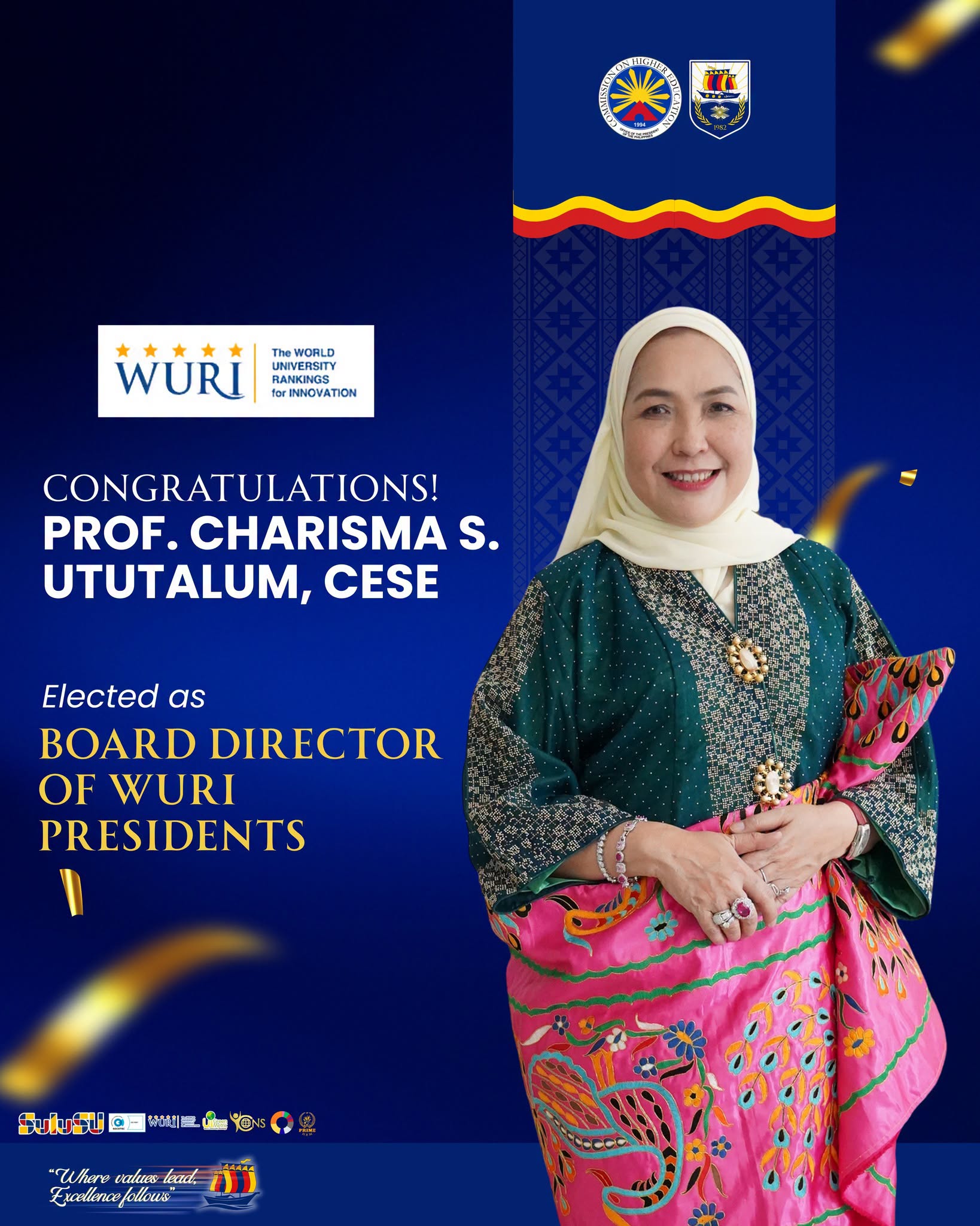 CONGRATULATIONS! FOR BEING ELECTED TO THE BOARD OF DIRECTORS OF WURI PRESIDENTS!